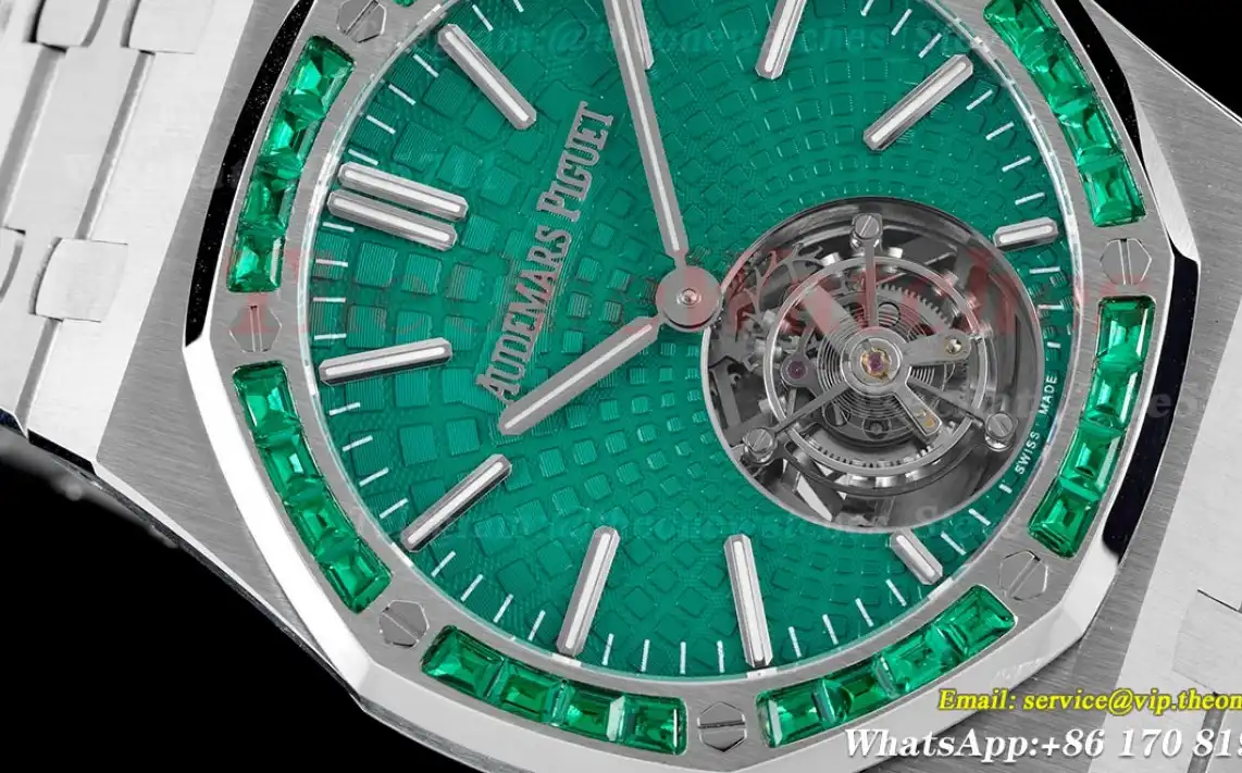 Royal Oak Tourbillon Dia 41mm SS SS Green Stk R8F V2 Flying Tourb