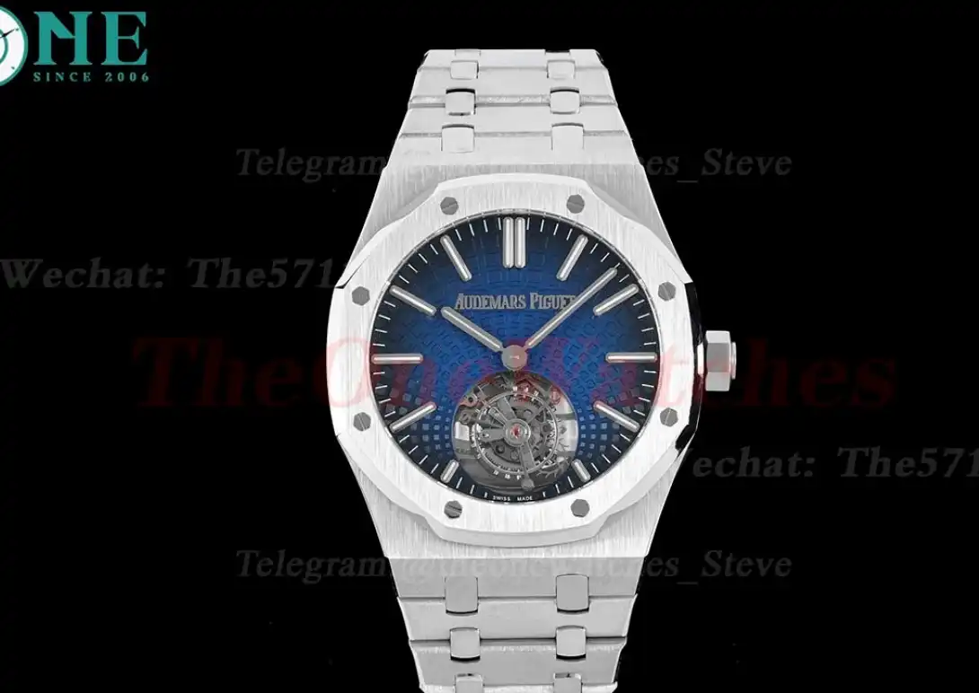 Royal Oak Tourbillon 41mm SS SS Blue Stk R8F V2 Flying Tourb