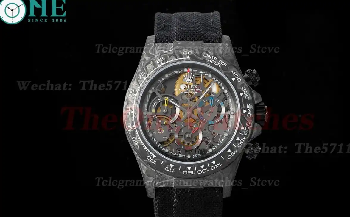 Daytona Diw 40mm Carbon NY Skeleton Dial DIWF A4802