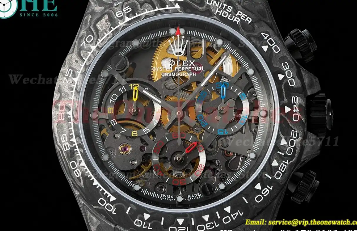 Daytona Diw 40mm Carbon NY Skeleton Dial DIWF A4802