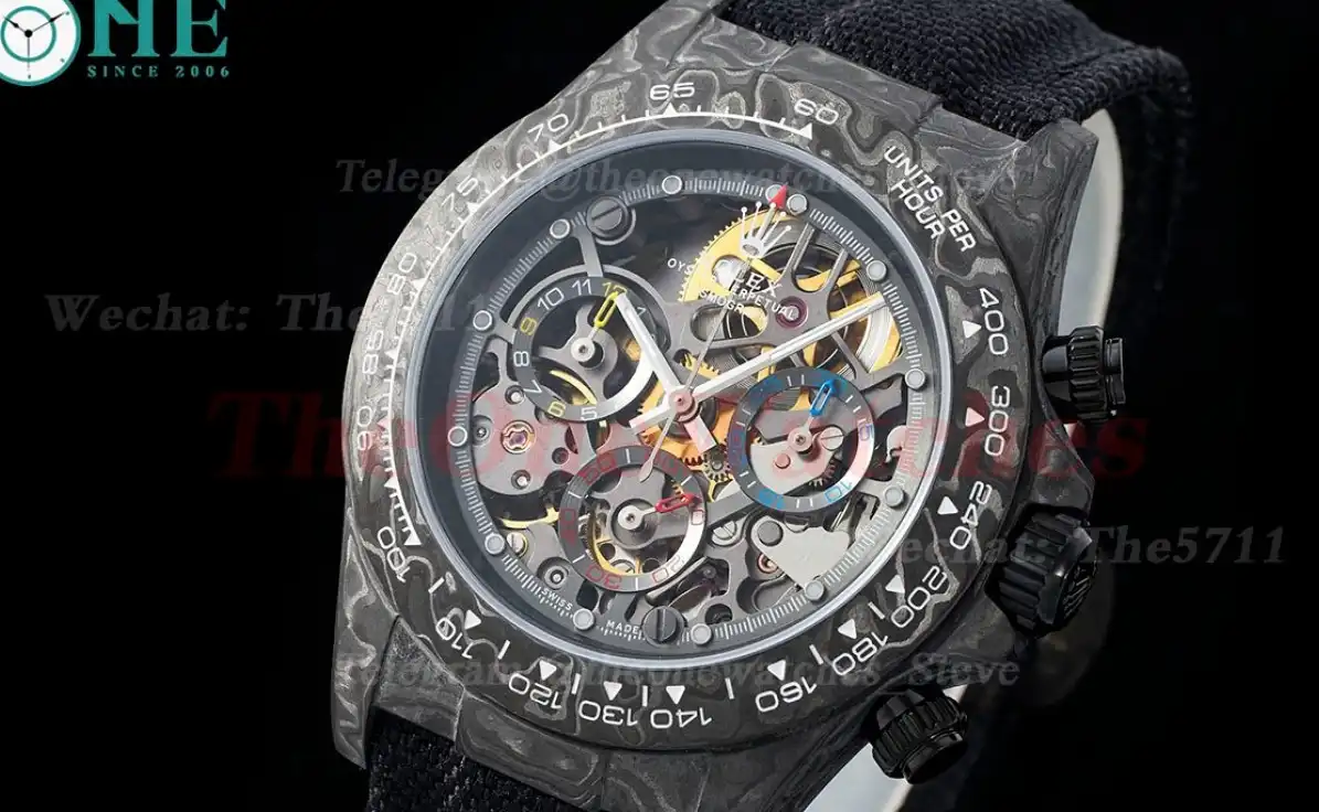 Daytona Diw 40mm Carbon NY Skeleton Dial DIWF A4802