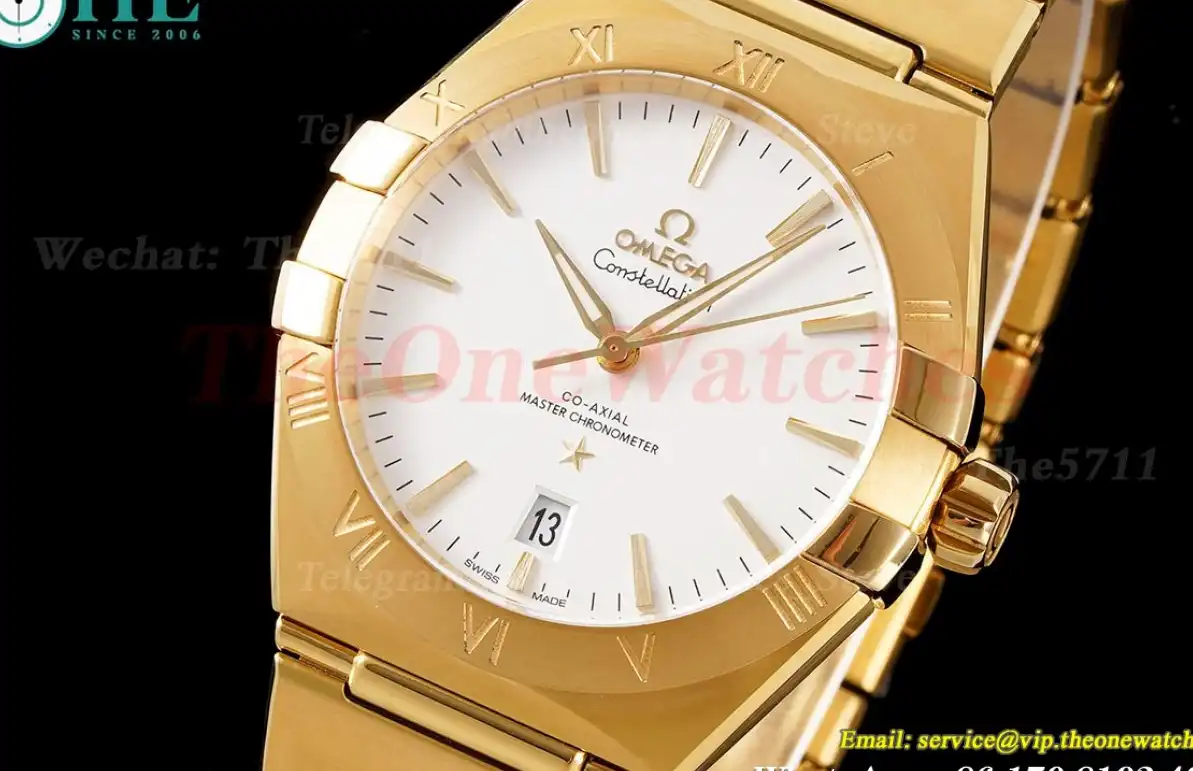 Constellation 39mm YG YG White Stk ASWF A8801