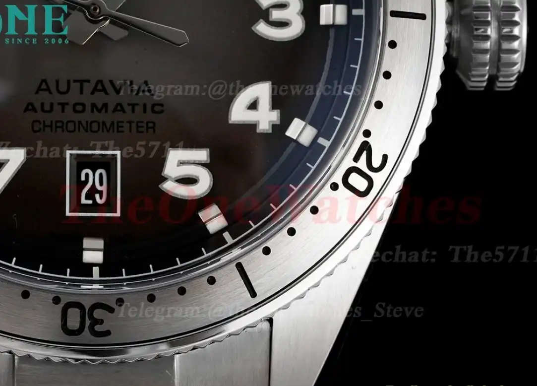 Autavia 42mm SS SS Gradient Grey TARF SW200