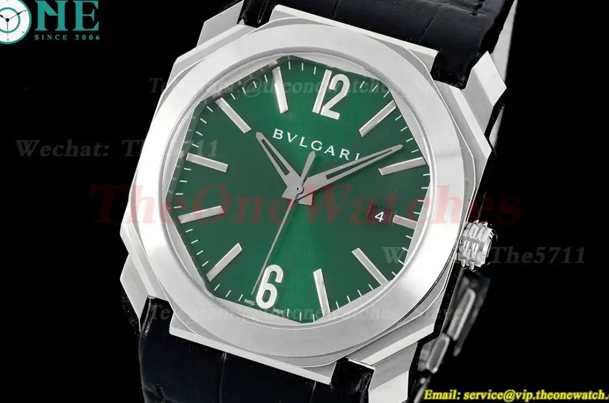 OCTO Solotempo 41mm SS LE Green dial On Black Strap BVF V3 A191