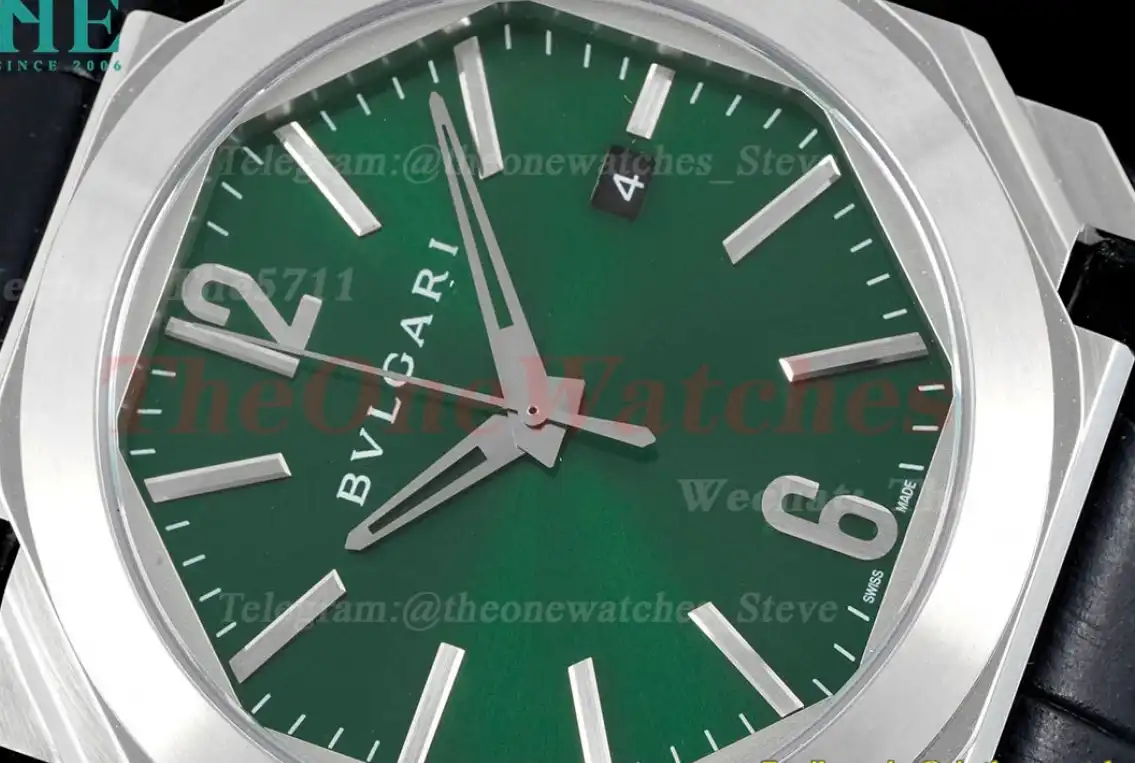 OCTO Solotempo 41mm SS LE Green dial On Black Strap BVF V3 A191