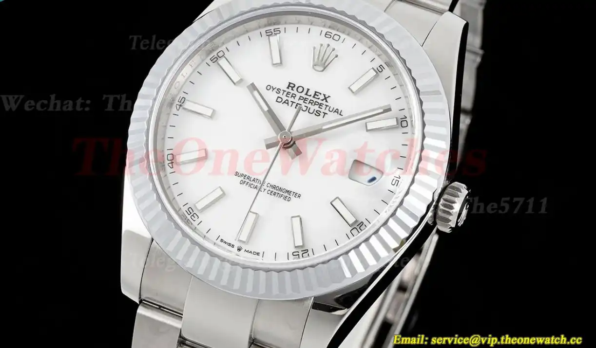 Datejust 126334 41mm Oyster 904L SS SS White Stk VSF VS3235