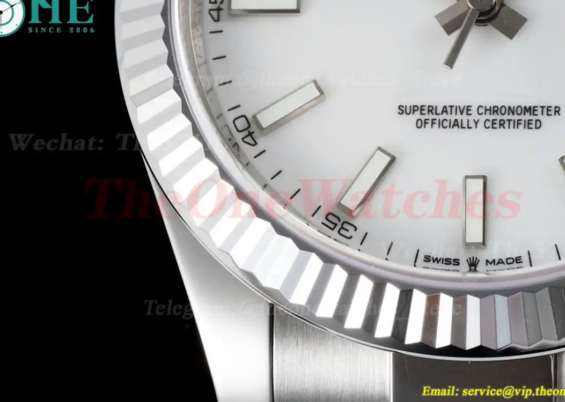 Datejust 126334 41mm Oyster 904L SS SS White Stk VSF VS3235