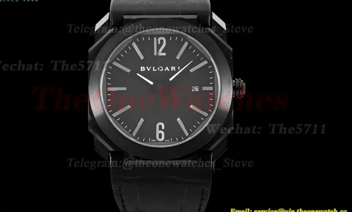 OCTO Solotempo 41mm DLC LE Black dial On Black Strap BVF V3 A191