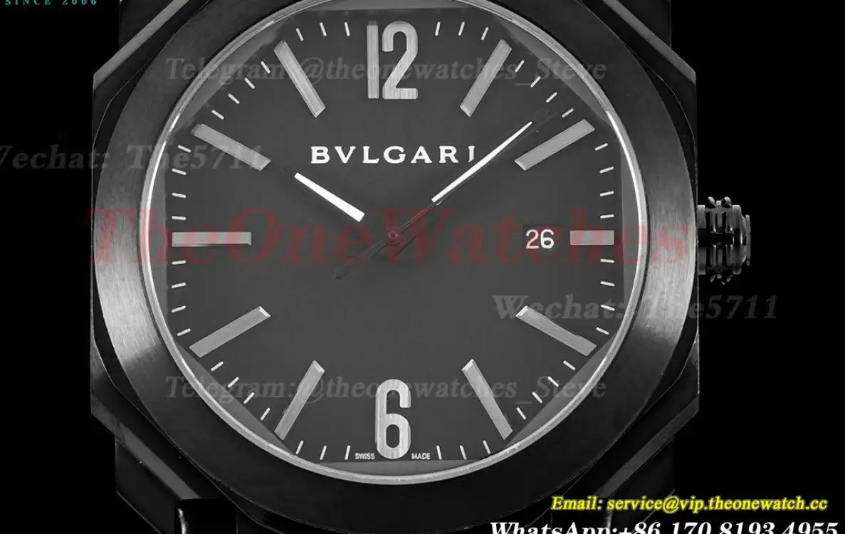 OCTO Solotempo 41mm DLC LE Black dial On Black Strap BVF V3 A191