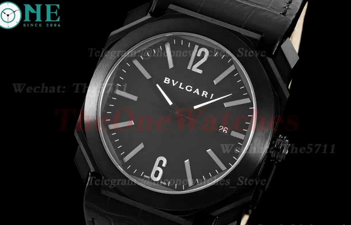 OCTO Solotempo 41mm DLC LE Black dial On Black Strap BVF V3 A191