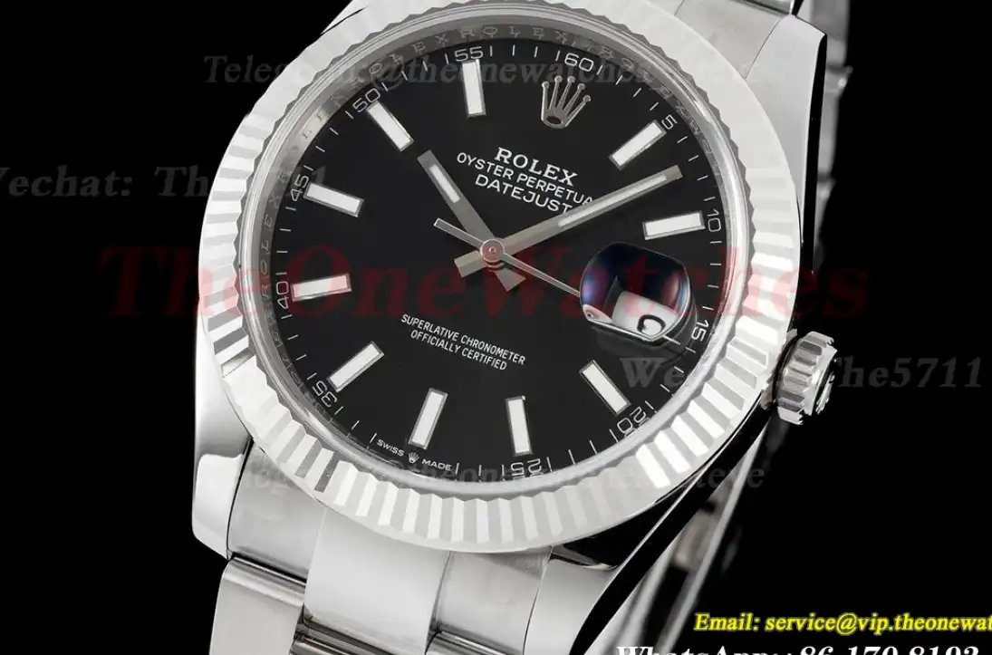 Datejust 126334 41mm Oyster Flt 904L SS SS Black Stk VSF VS3235