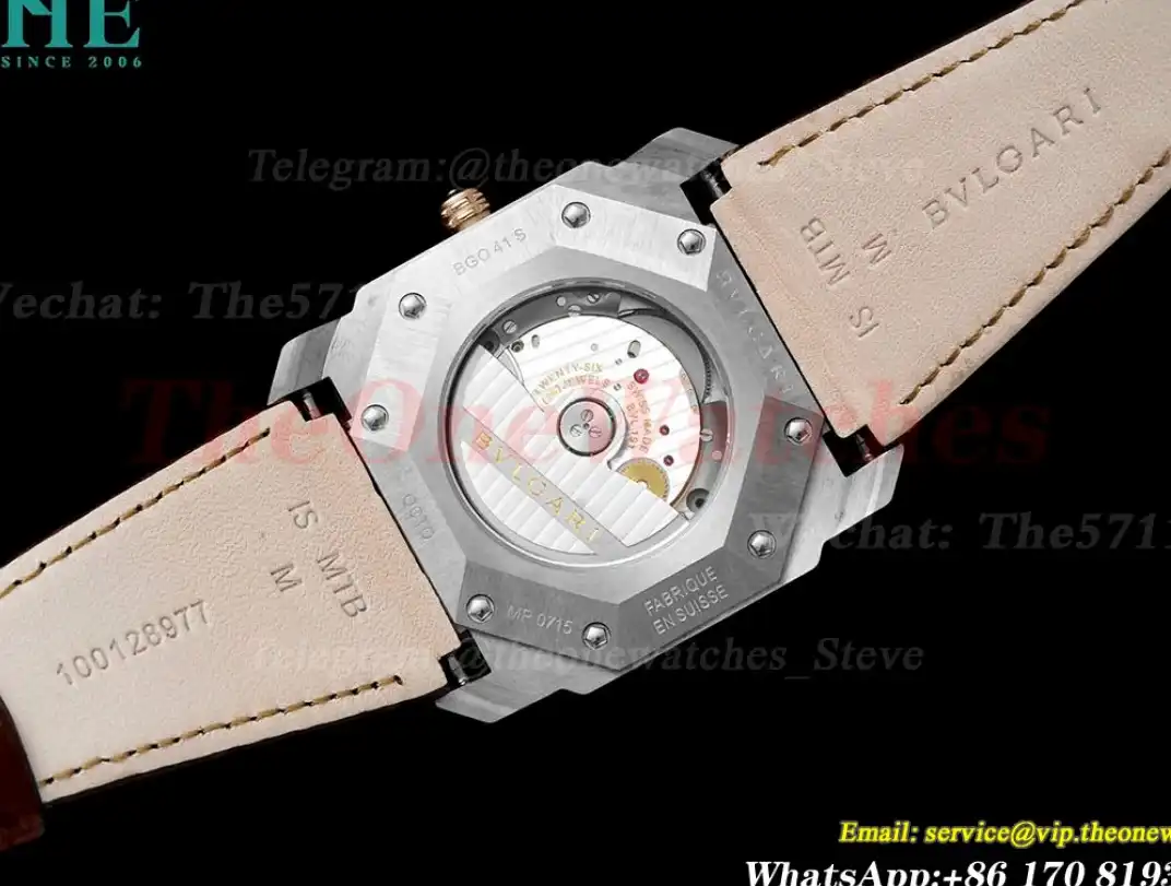 OCTO Solotempo 41mm SS LE White dial On Brown Strap BVF V3 A191