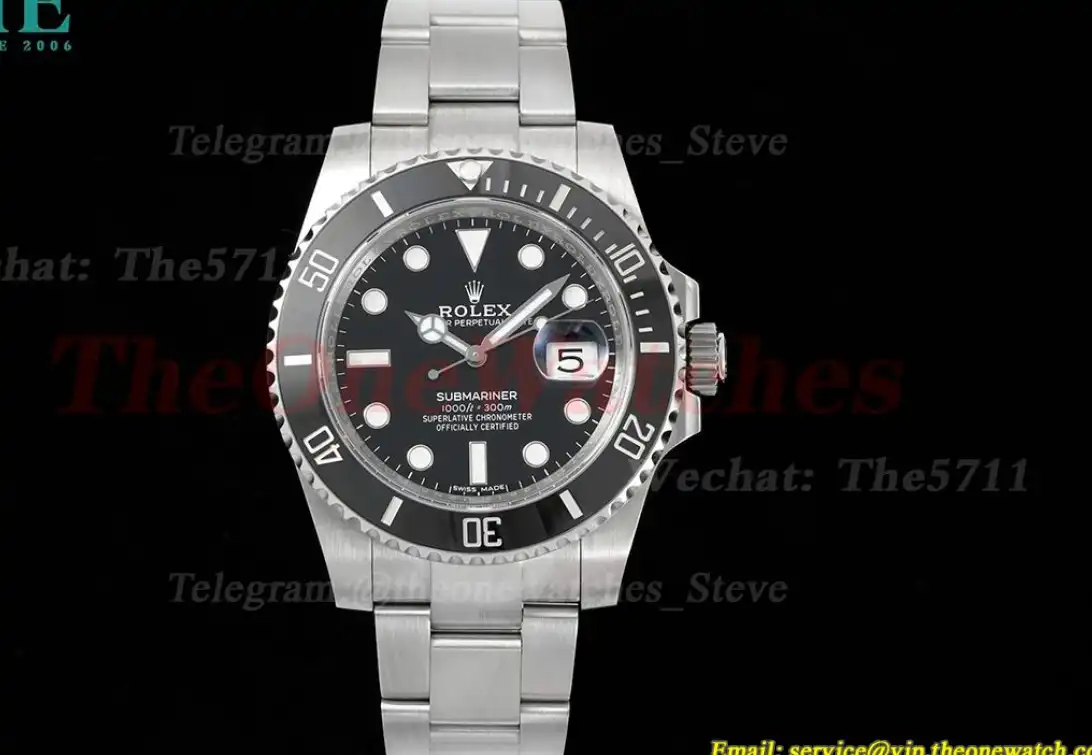 Submariner 116610LN 904L SS SS Black Clean VS3135