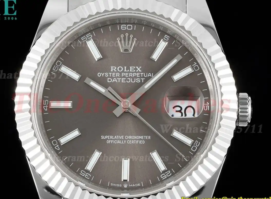 Datejust 126334 41mm Oyster 904L Grey SS SS GMF VR3235