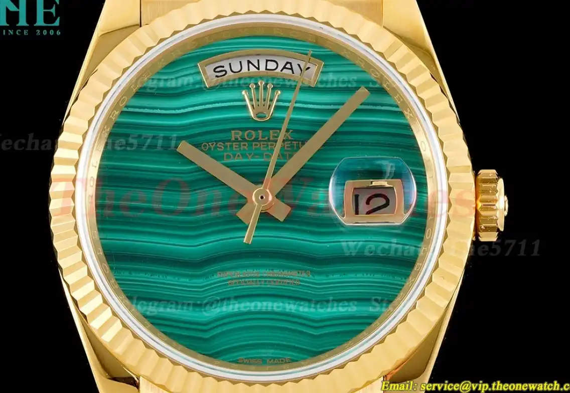 DayDate 36mm YG YG Pres Green Malachite Dial RAF A2836