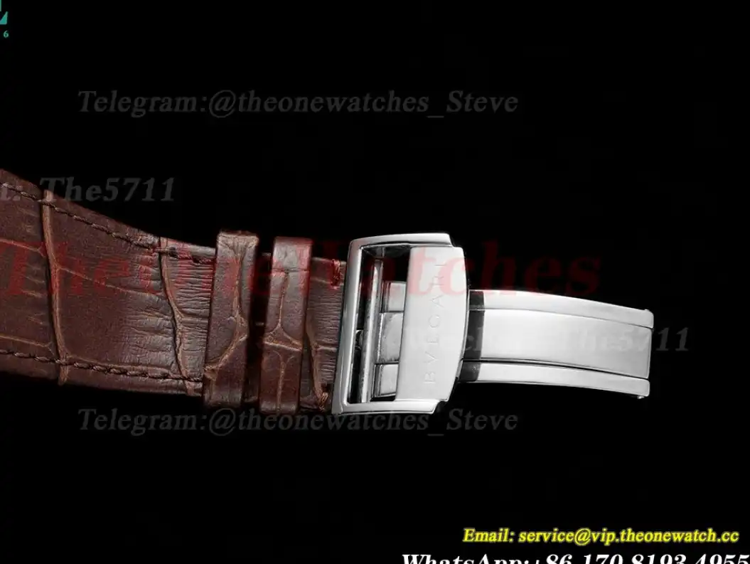 OCTO Solotempo 41mm SS LE White dial On Brown Strap BVF V3 A191