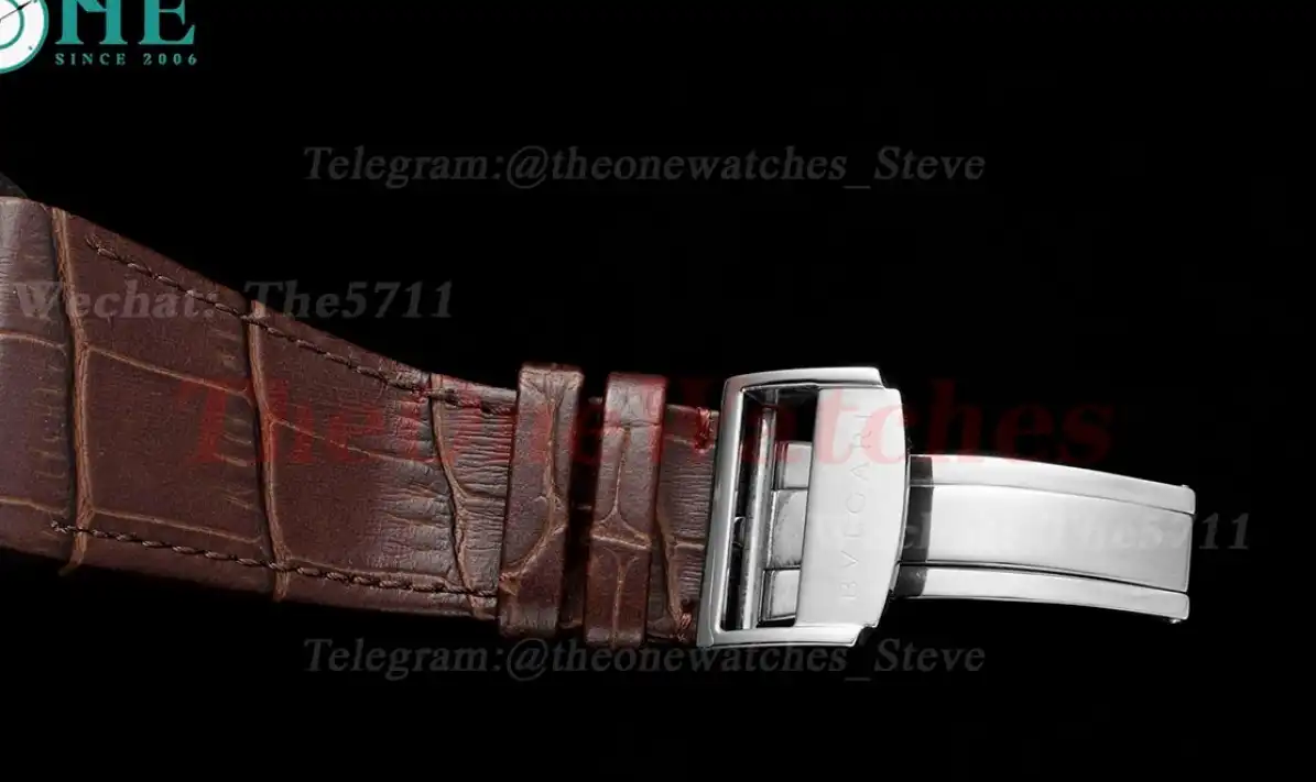 OCTO Solotempo 41mm SS LE White dial On Brown Strap BVF V3 A191