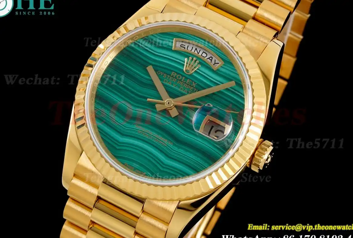 DayDate 36mm YG YG Pres Green Malachite Dial RAF A2836