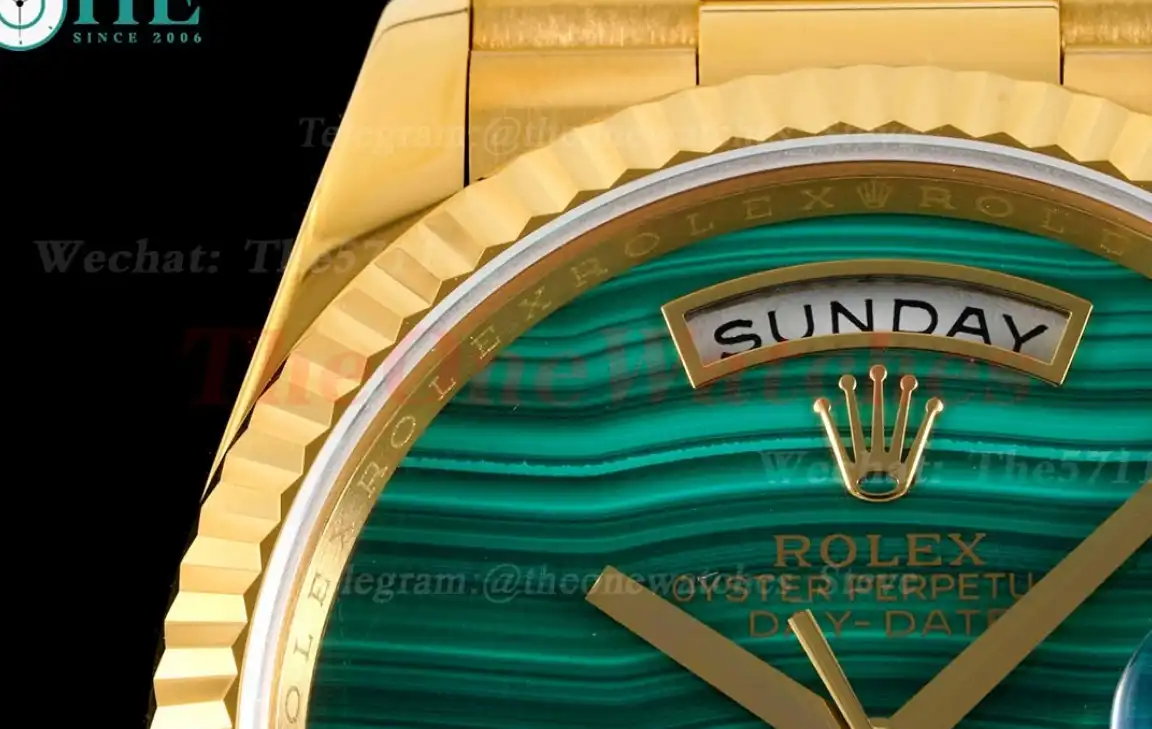 DayDate 36mm YG YG Pres Green Malachite Dial RAF A2836