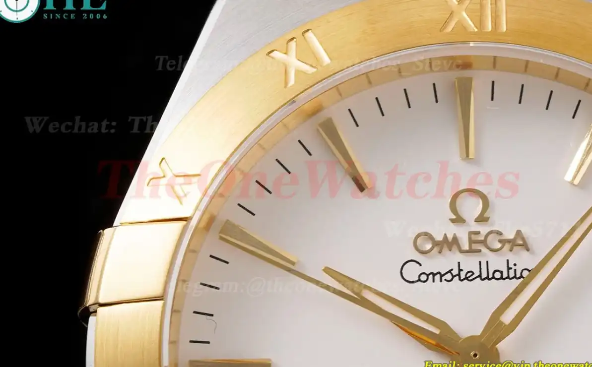 Constellation 39mm SS YG White Stk ASWF A8800