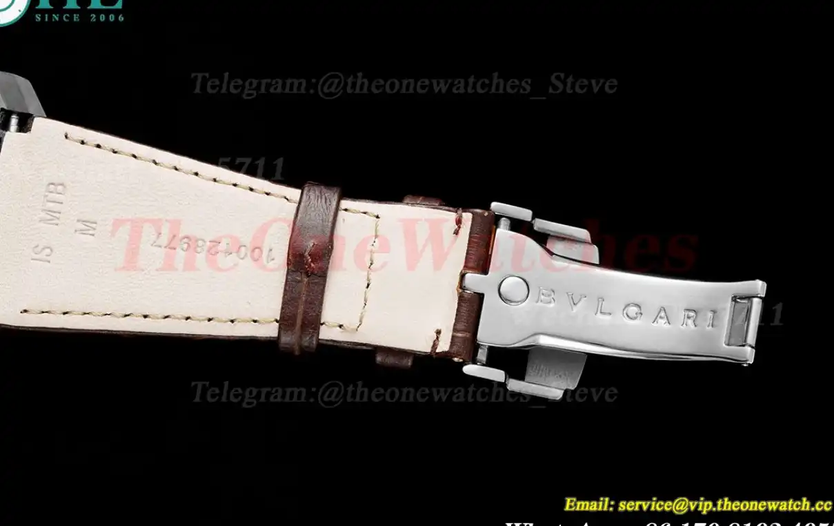 OCTO Solotempo 41mm SS LE White dial On Brown Strap BVF V3 A191