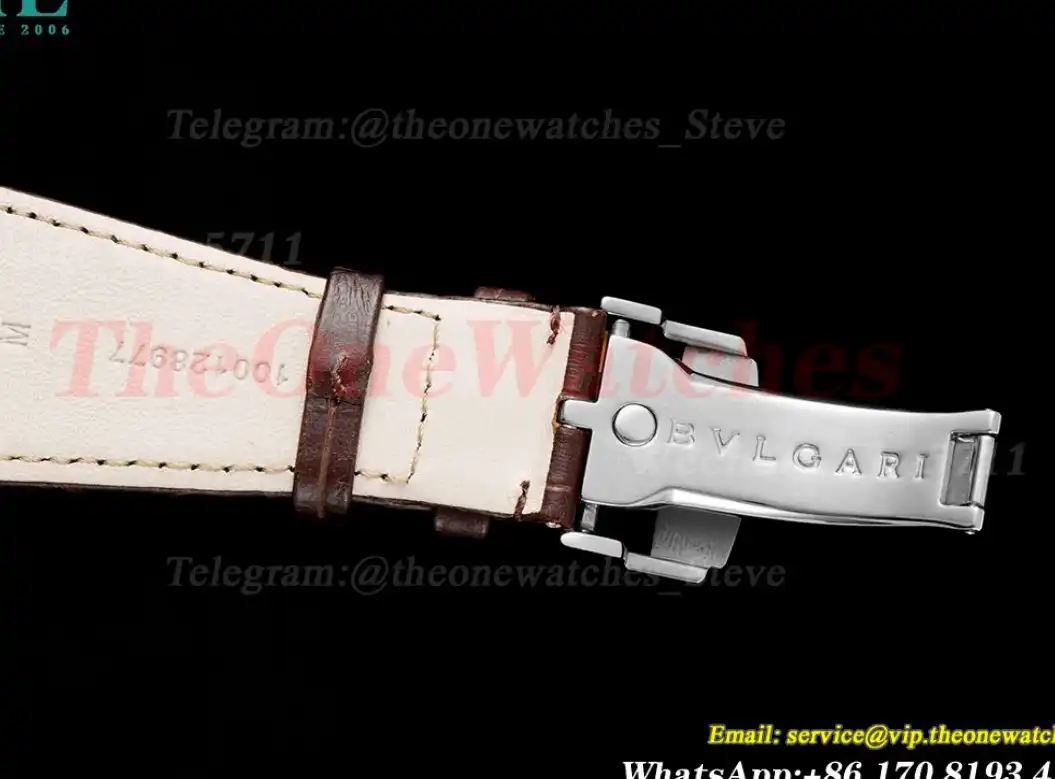 OCTO Solotempo 41mm SS LE White dial On Brown Strap BVF V3 A191