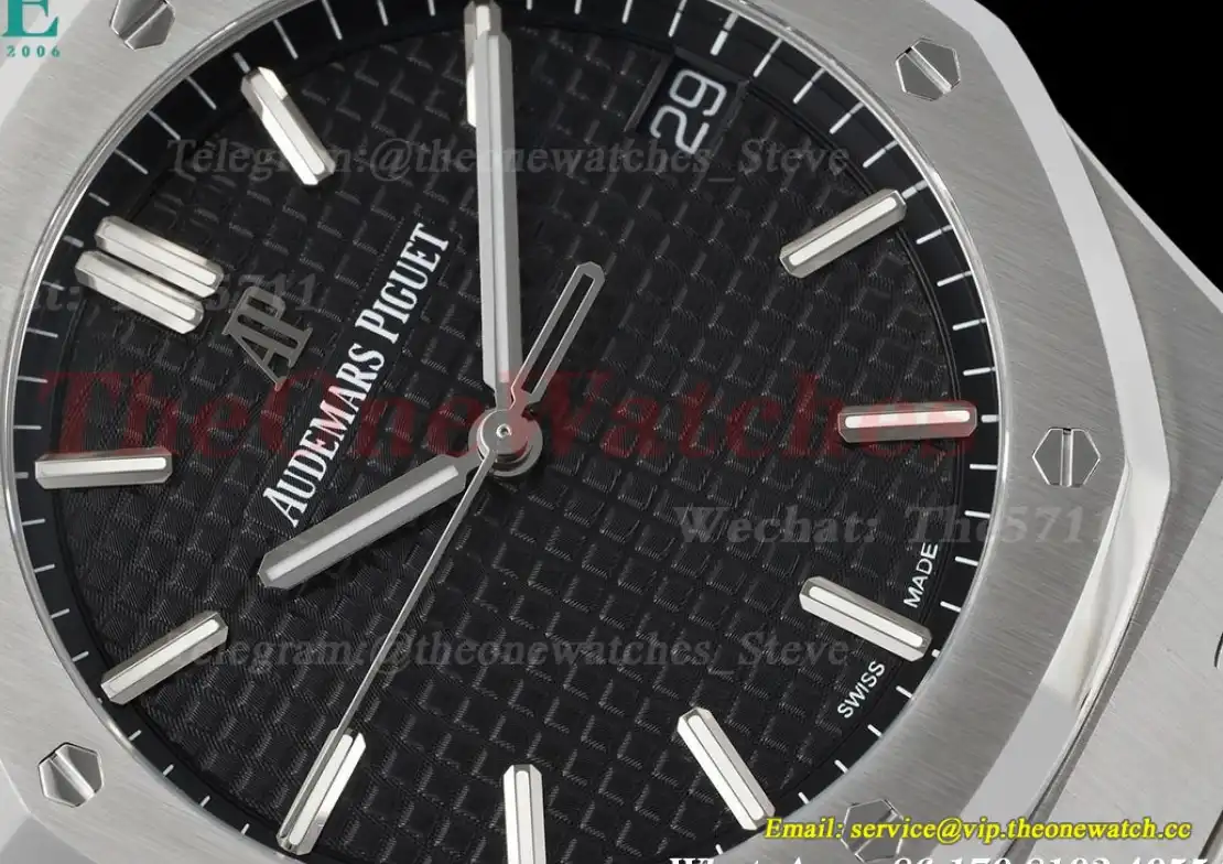 Royal Oak 41mm 15500 SS SS Black Stk ZF V3 A4302 Super Clone