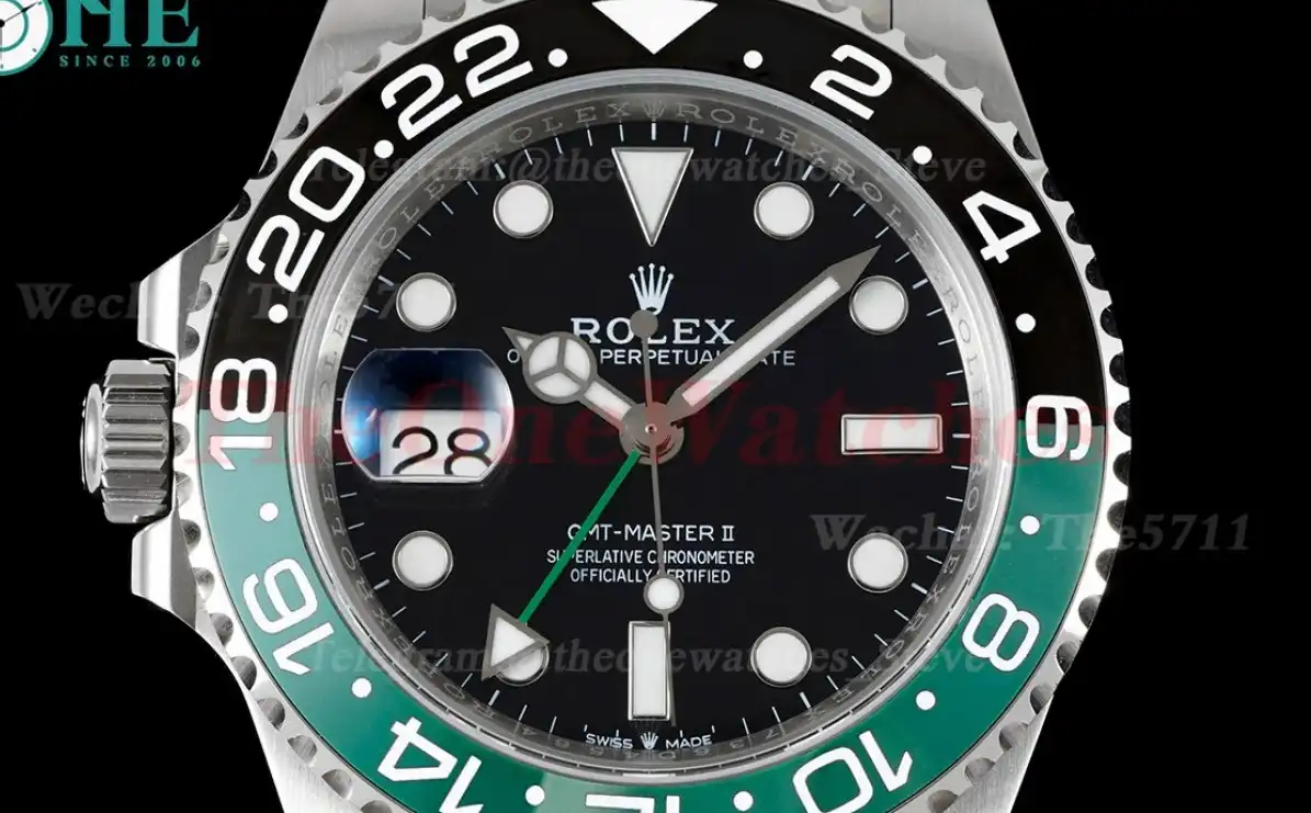 GMT Master II 126720 Sprite 40mm Jub SS SS Black Dial GMF VR3186