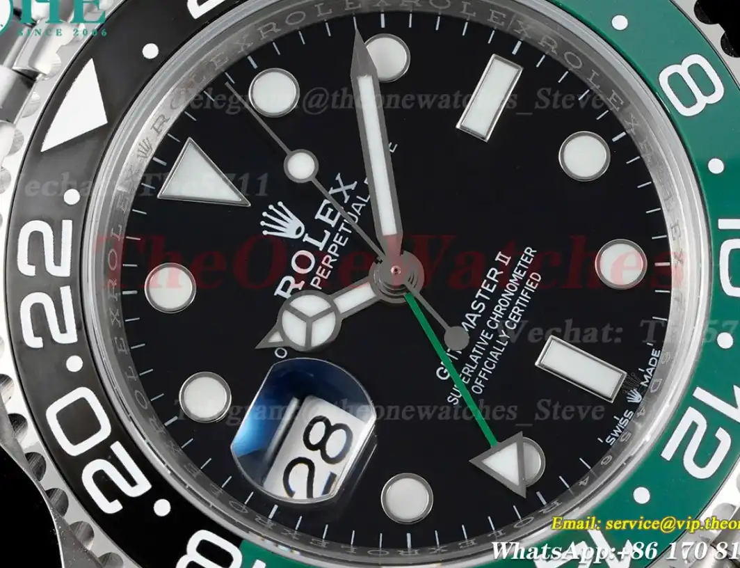 GMT Master II 126720 Sprite 40mm Jub SS SS Black Dial GMF VR3186