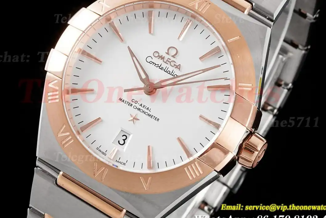 Constellation 39mm SS RG White Stk ASWF A8800