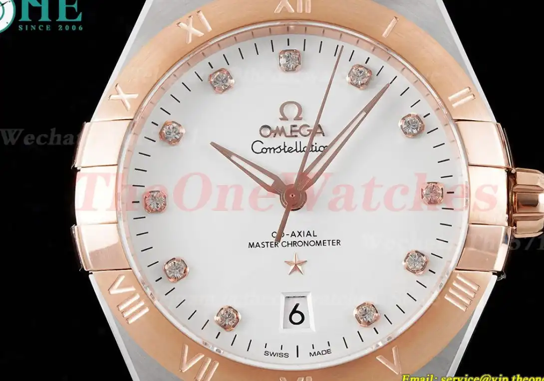 Constellation 39mm SS RG White Dia ASWF A8800