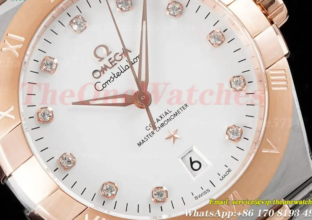 Constellation 39mm SS RG White Dia ASWF A8800