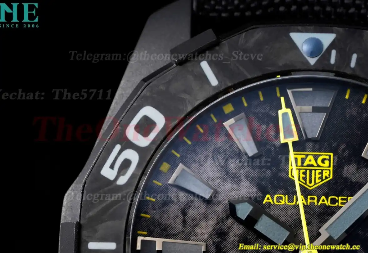 Aquaracer Caliber 5 41mm DLC TI NY Yellow TARF SW200