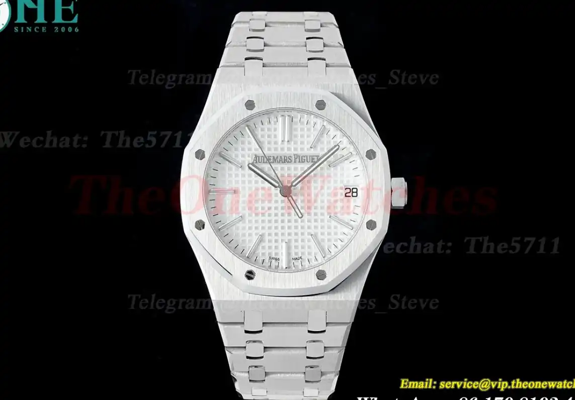 Royal Oak 41mm 15510 SS SS White Dial SF A4302 Super Clone