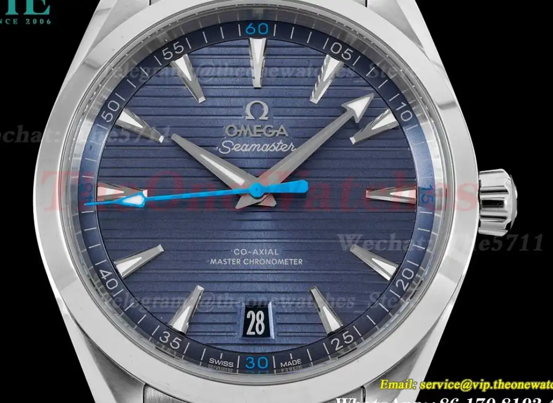 Aqua Terra 150m 41mm Master SS SS Blue Dial VSF A8900 Super Clone