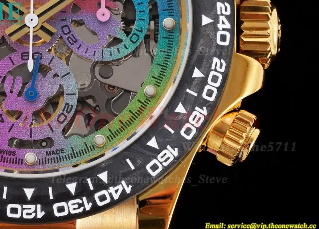 Daytona Blaken Rainbow 40mm RG RU Skeleton Dial N6F DD4130