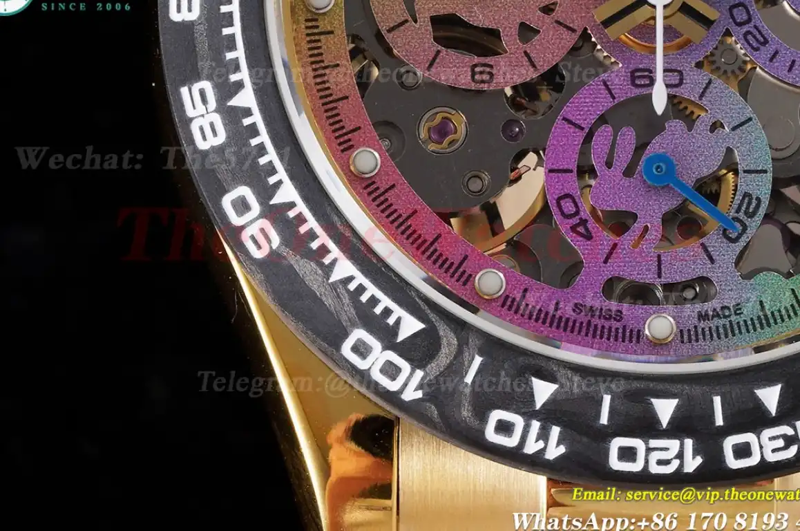 Daytona Blaken Rainbow 40mm RG RU Skeleton Dial N6F DD4130