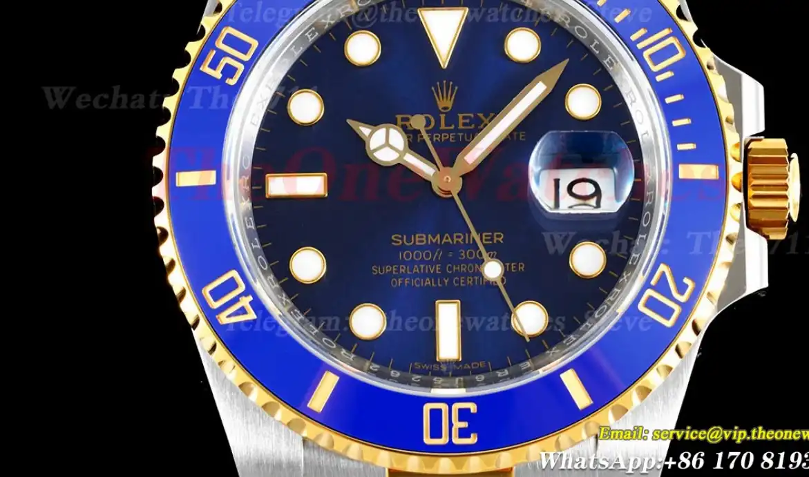 Submariner 116613LB 40mm 904L YG SS Blue Dial EWF VR3135