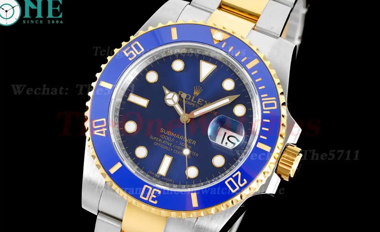 Submariner 116613LB 40mm 904L YG SS Blue Dial EWF VR3135