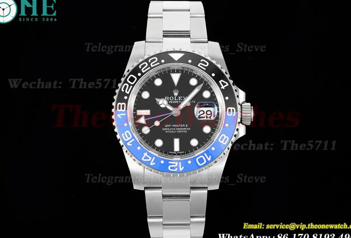 GMT Master II 116710 BLNR Black Blue Ceramic 904L Steel APSF Black Dial VR3186