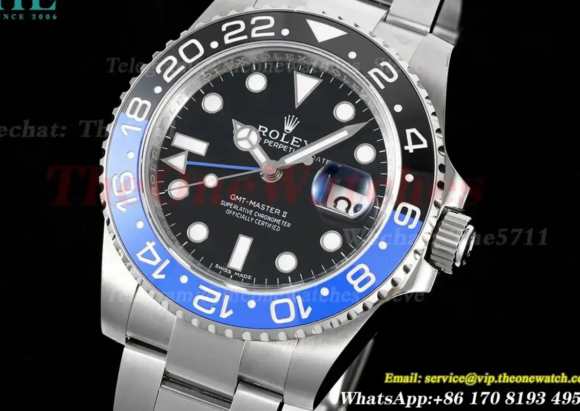 GMT Master II 116710 BLNR Black Blue Ceramic 904L Steel APSF Black Dial VR3186