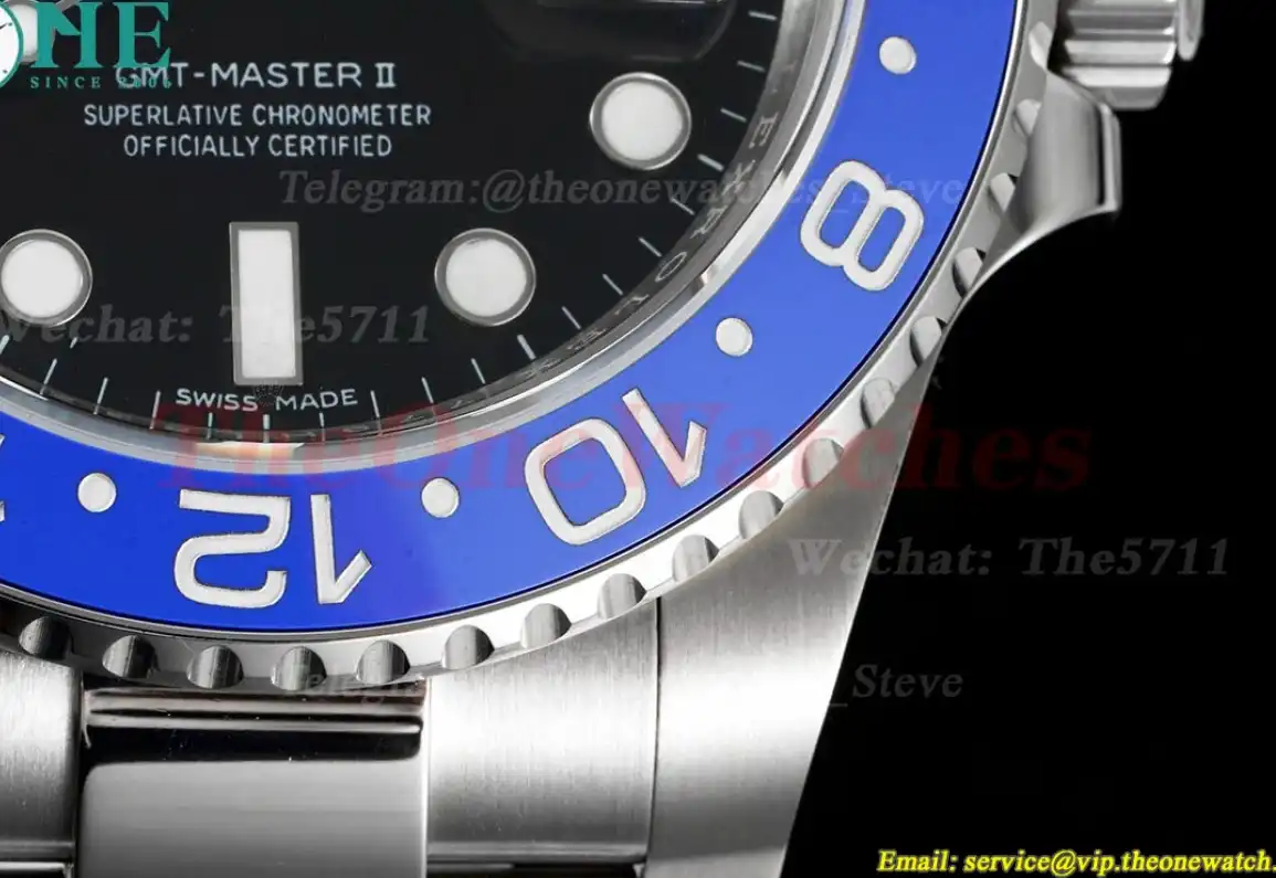 GMT Master II 116710 BLNR Black Blue Ceramic 904L Steel APSF Black Dial VR3186