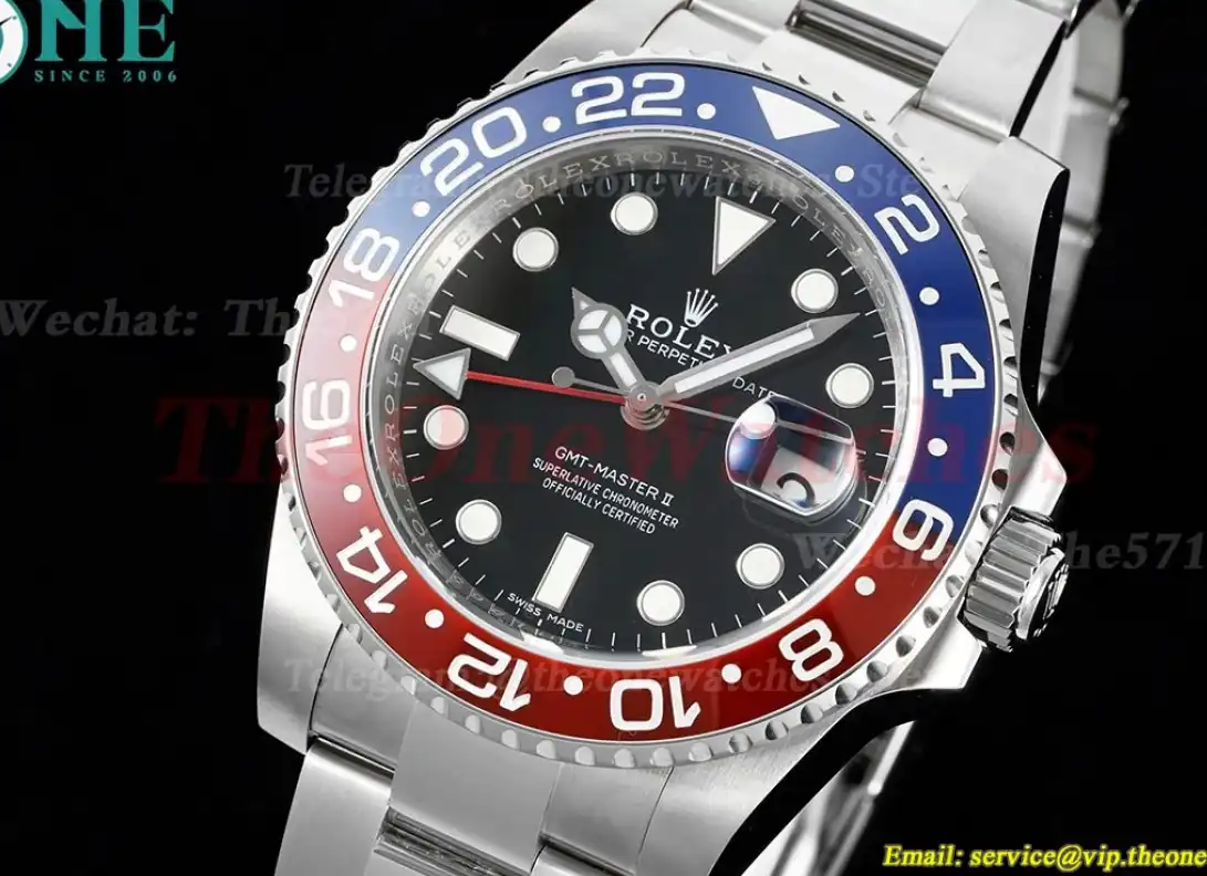 GMT Master II 126719 BLRO Red Blue Ceramic 904L Steel APSF Black Dial VR3186