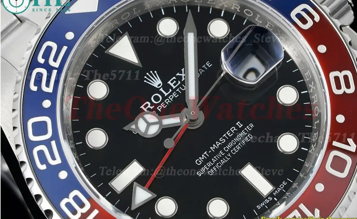 GMT Master II 126719 BLRO Red Blue Ceramic 904L Steel APSF Black Dial VR3186