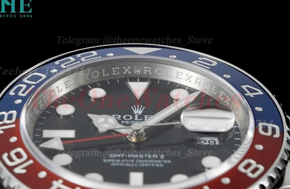 GMT Master II 126719 BLRO Red Blue Ceramic 904L Steel APSF Black Dial VR3186