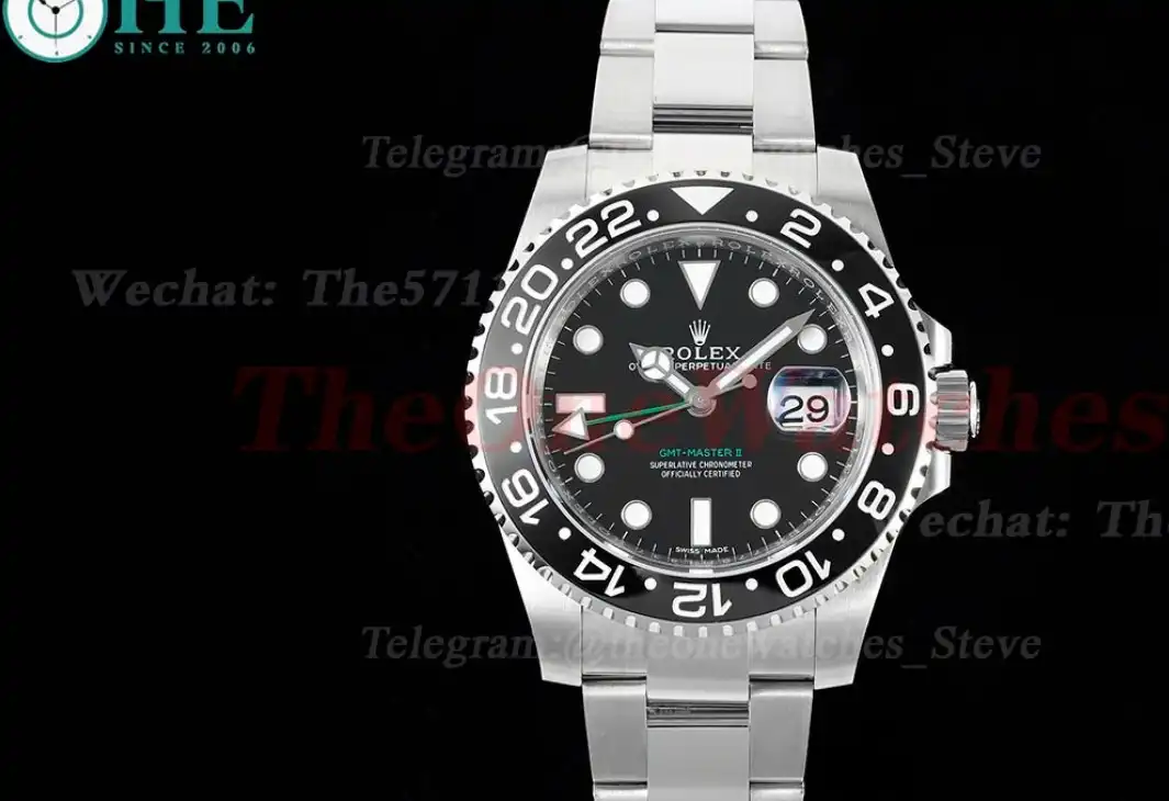 GMT Master II 116710LN Black Ceramic 904L Steel APSF Black Dial VR3186