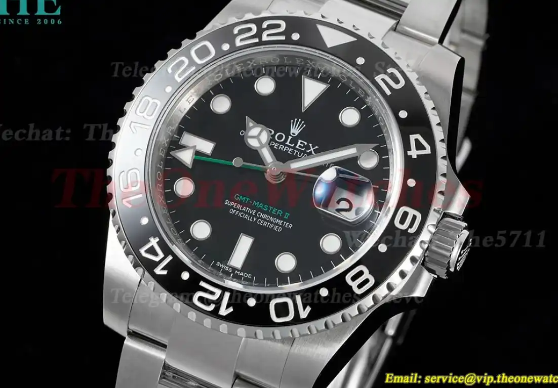 GMT Master II 116710LN Black Ceramic 904L Steel APSF Black Dial VR3186