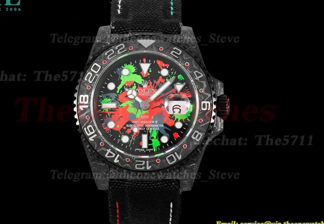 GMT Master II DIW 40mm Num FC NY Motley Dot DIWF A3285