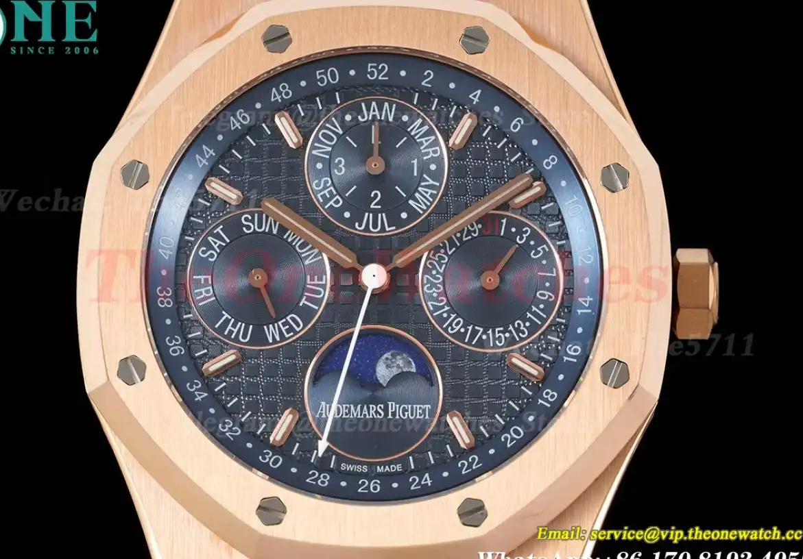 Royal Oak Perpetual Cal 26574 RG RG Blue Stk APSF A5134