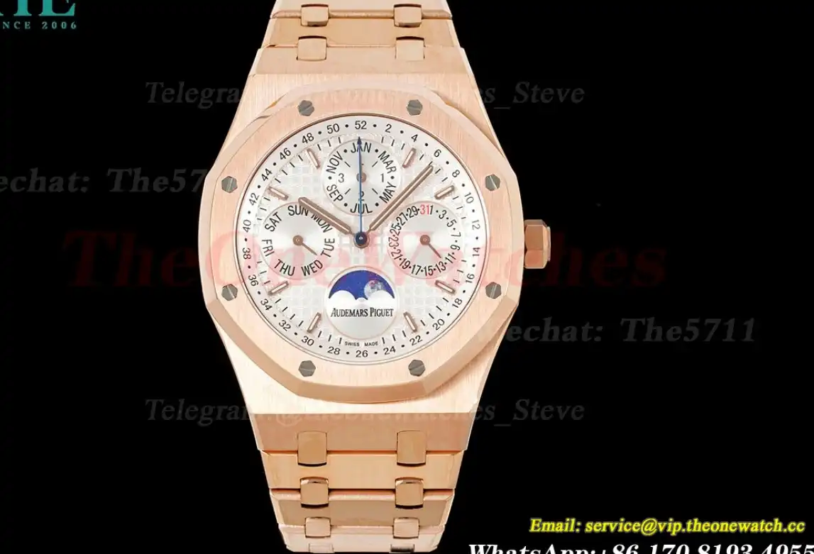 Royal Oak Perpetual Cal 26574 RG RG White Stk APSF A5134